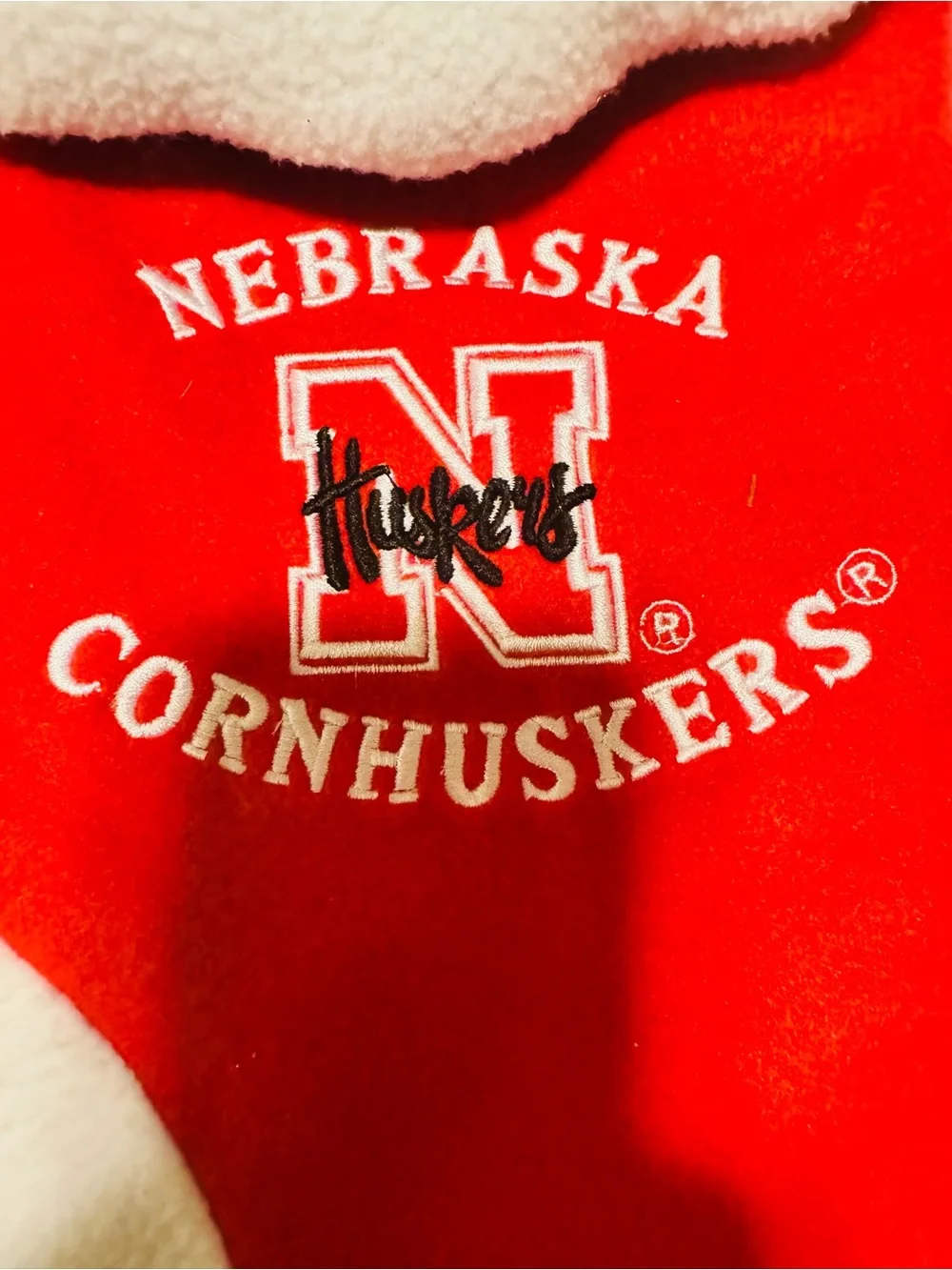 Nebraska Huskers Christmas Stocking Santa Plush With Embroidered Logo 20